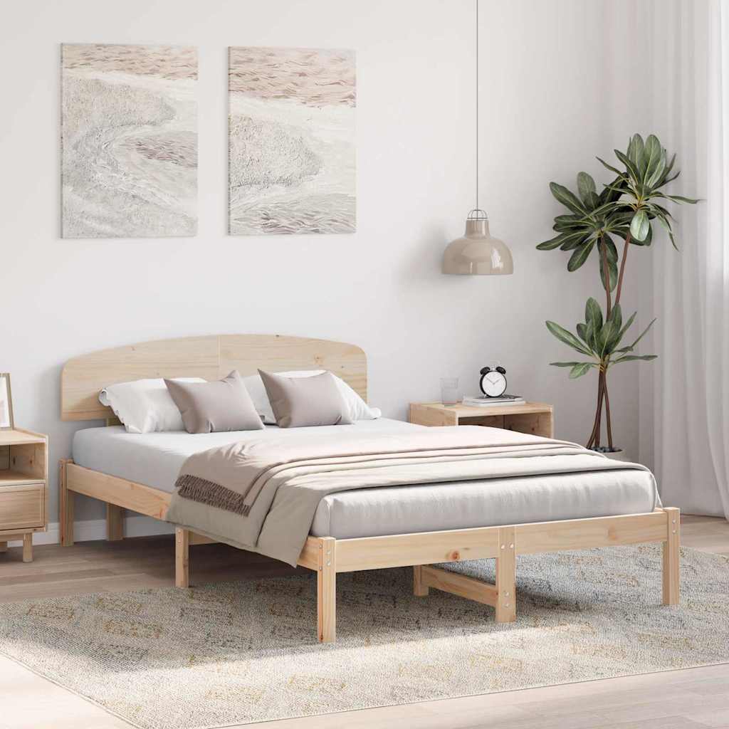 Sengestel Naturfarvet 120 x 200 cm Massiv fyrretræ