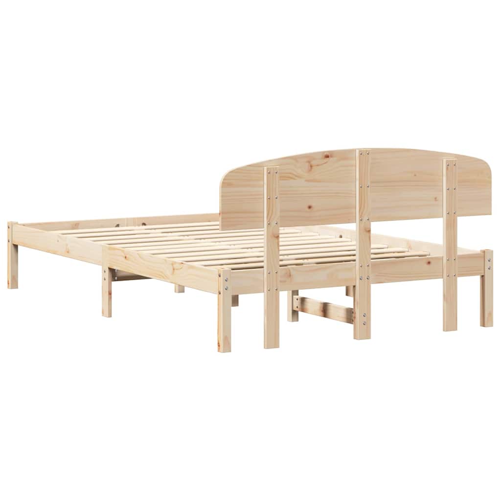 Sengestel Naturfarvet 135 x 190 cm Massiv fyrretræ