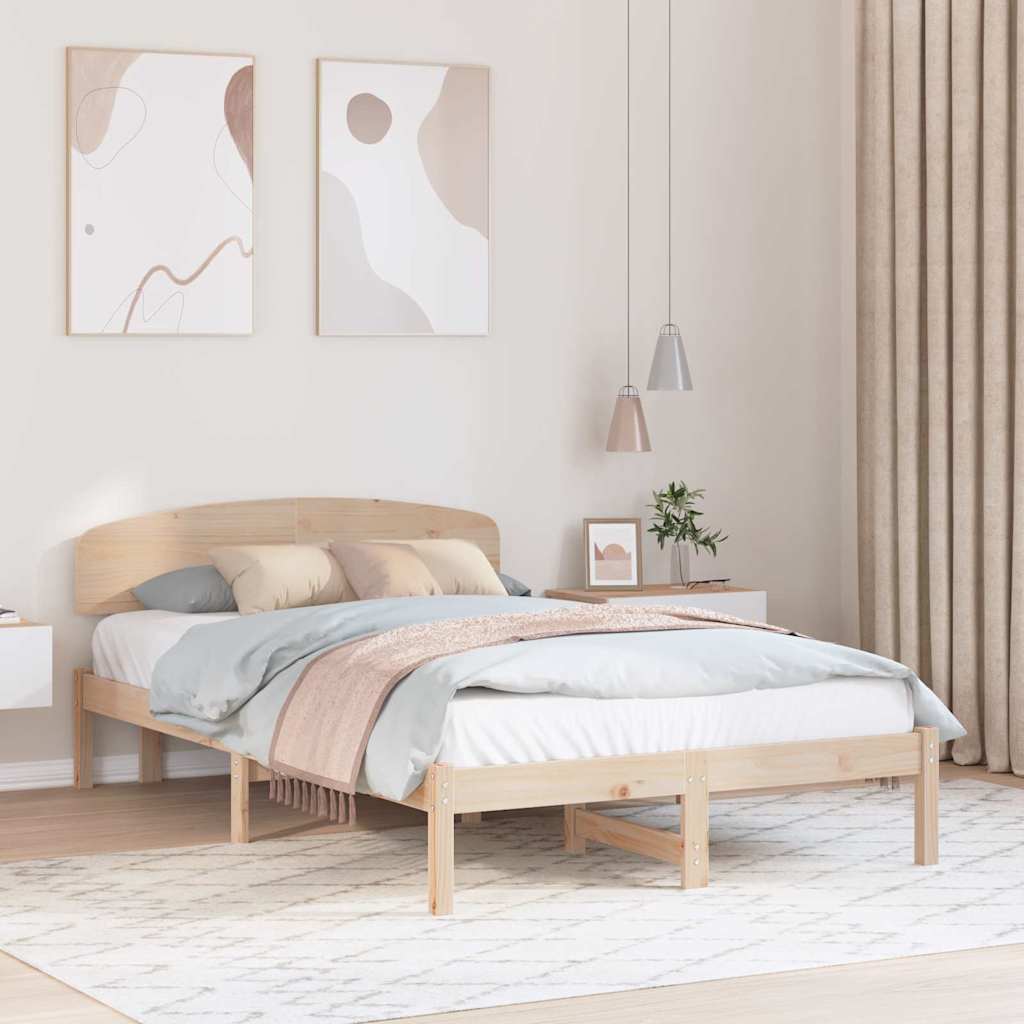 Sengestel Naturfarvet 120 x 190 cm Massiv fyrretræ