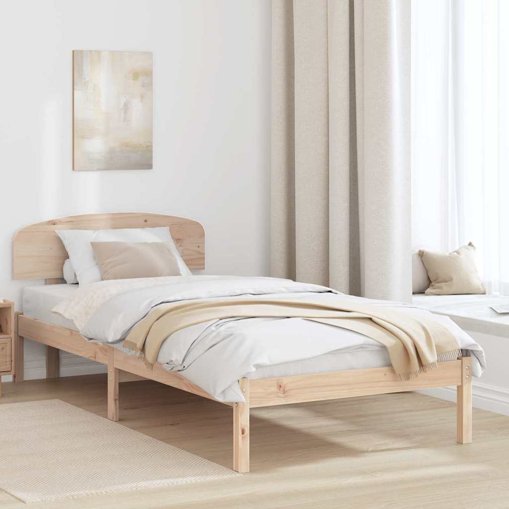 Sengestel Naturfarvet 90 x 190 cm Massiv fyrretræ