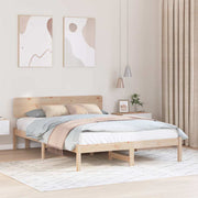 Sengestel Naturfarvet 150 x 200 cm Massiv fyrretræ