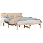 Sengestel Naturfarvet 140 x 200 cm Massiv fyrretræ