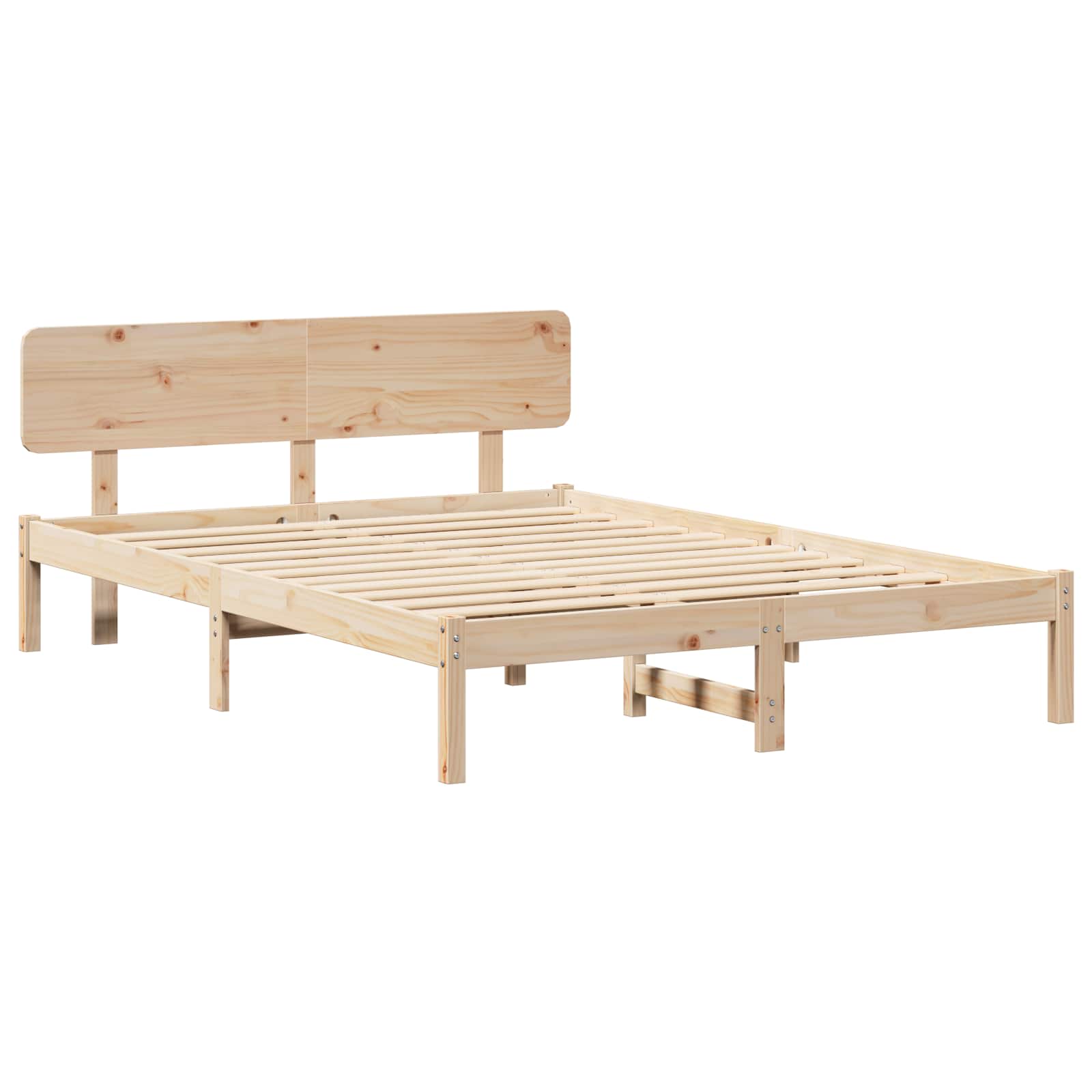 Sengestel Naturfarvet 140 x 200 cm Massiv fyrretræ