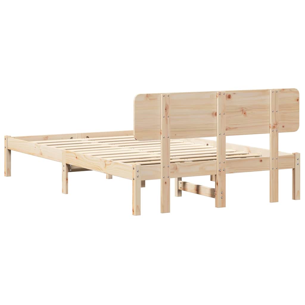 Sengestel Naturfarvet 140 x 190 cm Massiv fyrretræ