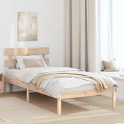 Sengestel med hovedgærde Brun 80 x 200 cm Massivt fyrretræ