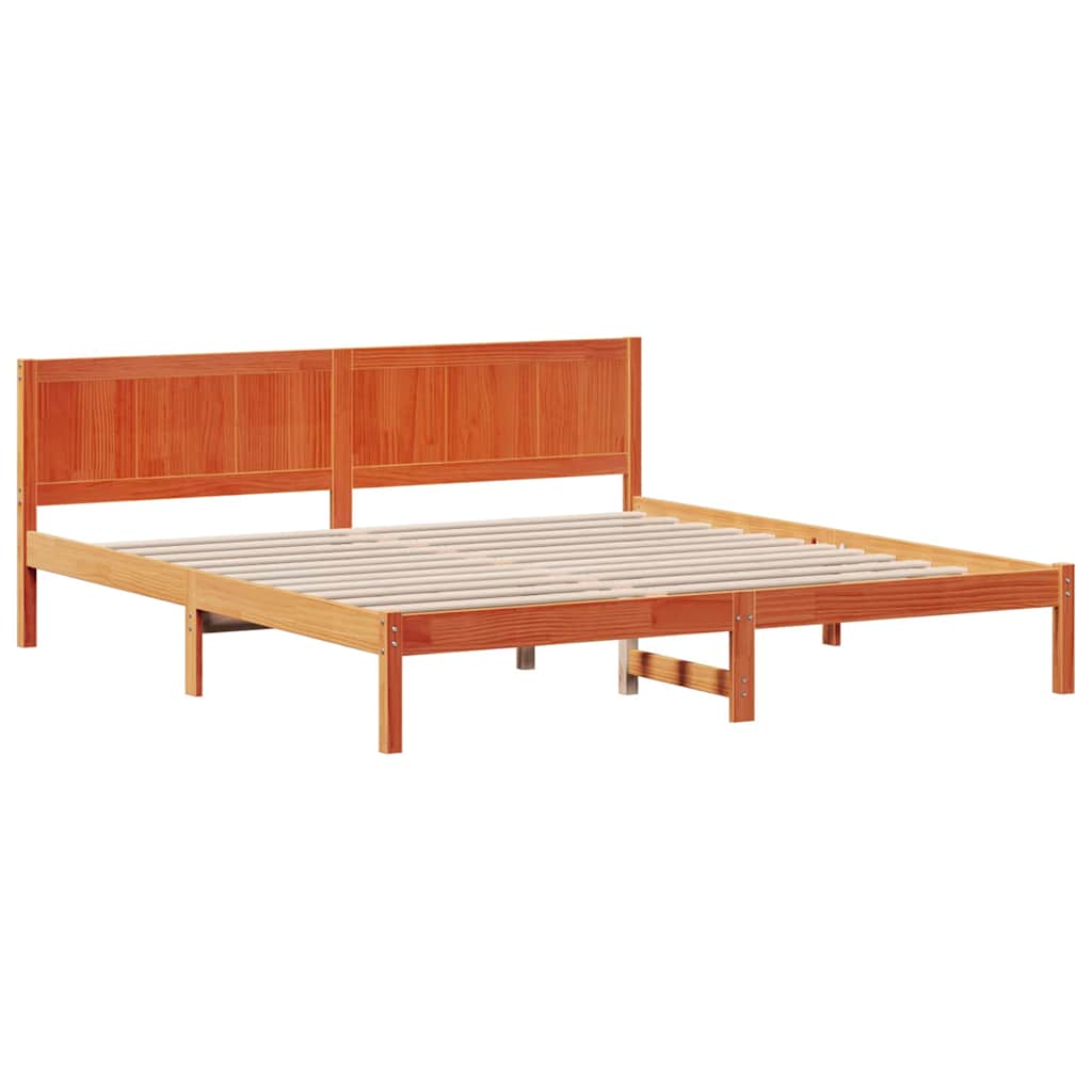 Sengestel Brun 180 x 200 cm Massivt fyrretræ