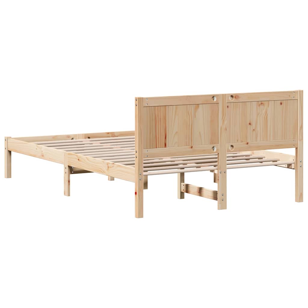 Sengestel Brun 120 x 200 cm Massivt fyrretræ
