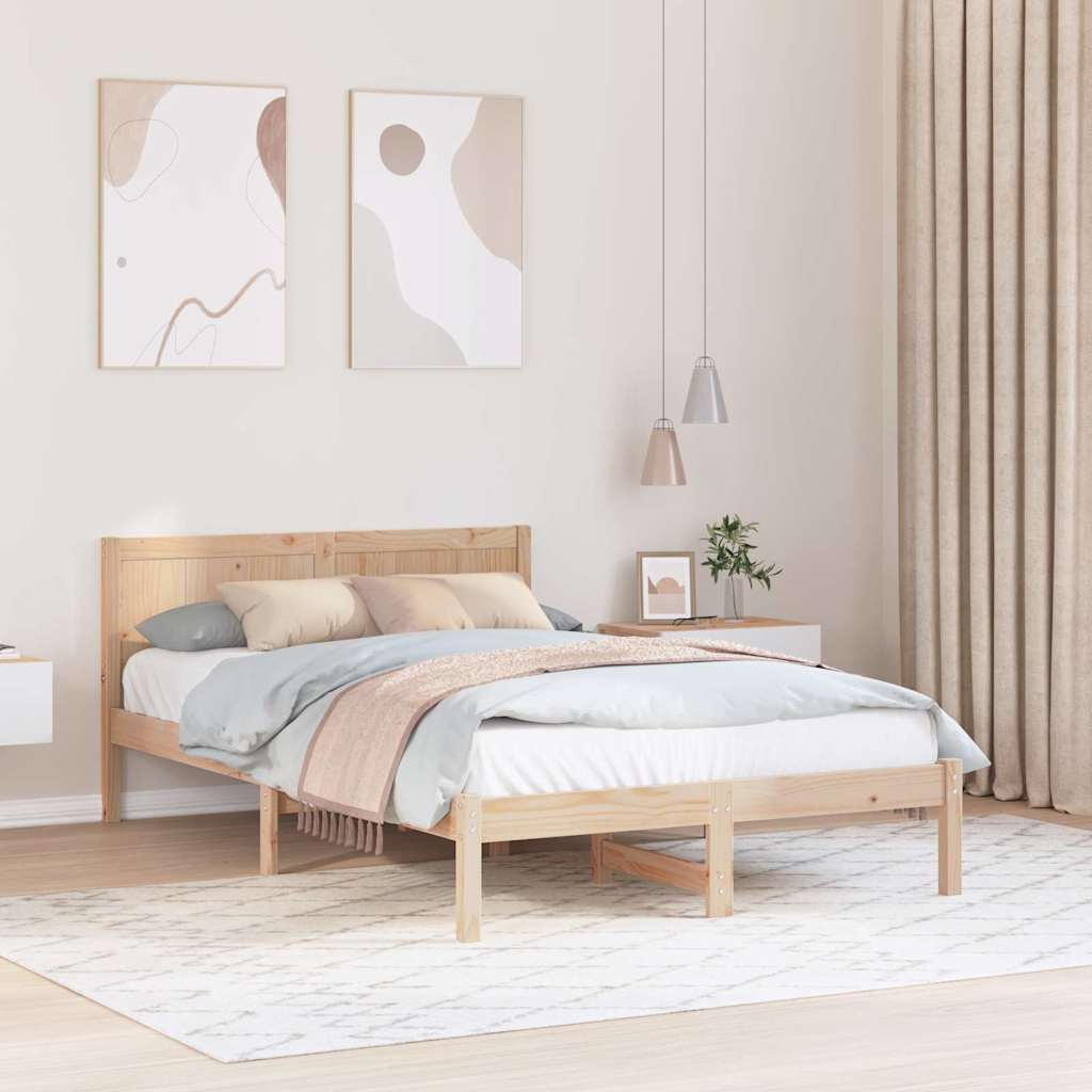 Sengestel Brun 120 x 190 cm Massivt fyrretræ