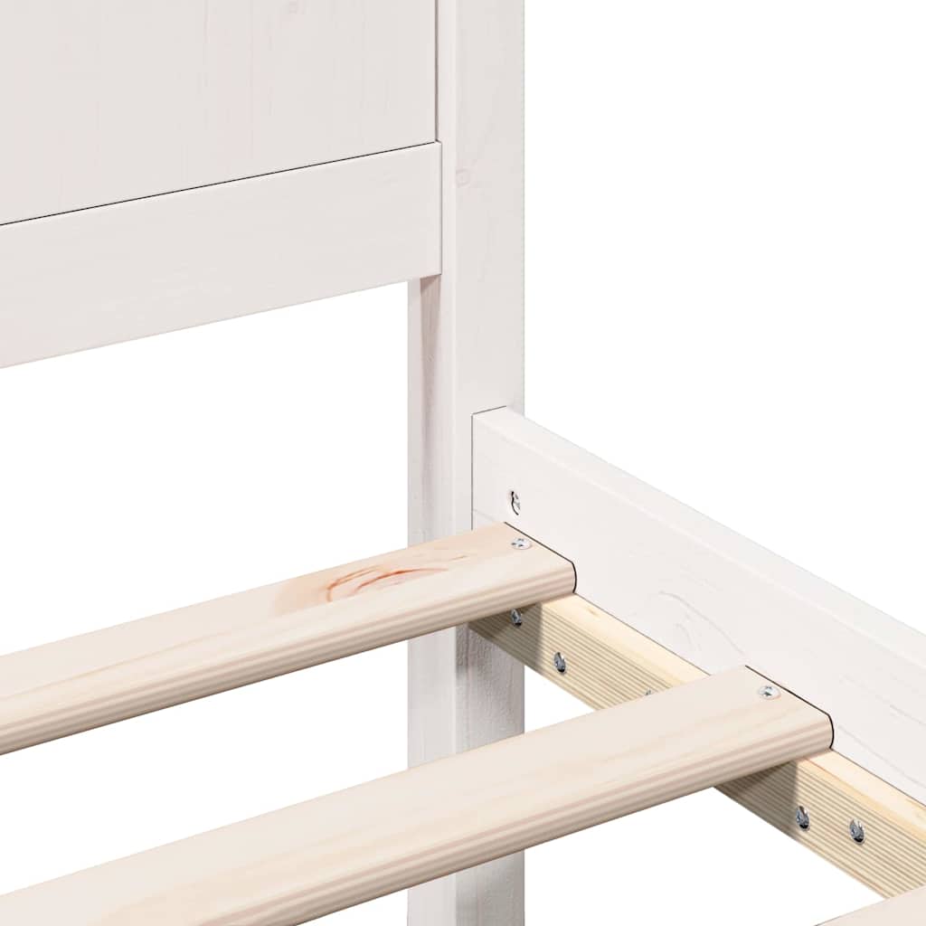 Sengestel Hvid 80 x 200 cm Massivt fyrretræ