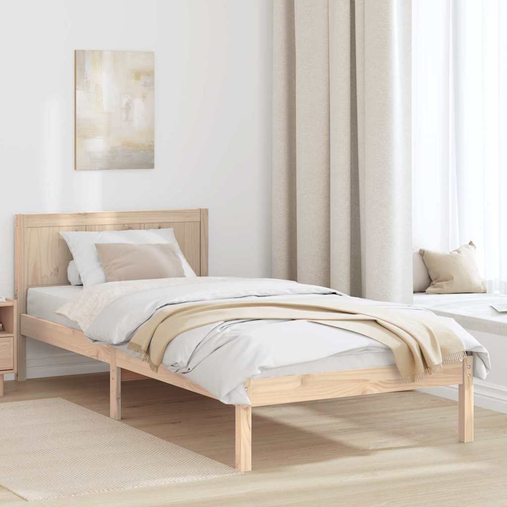 Sengestel Brun 100 x 200 cm Massivt fyrretræ