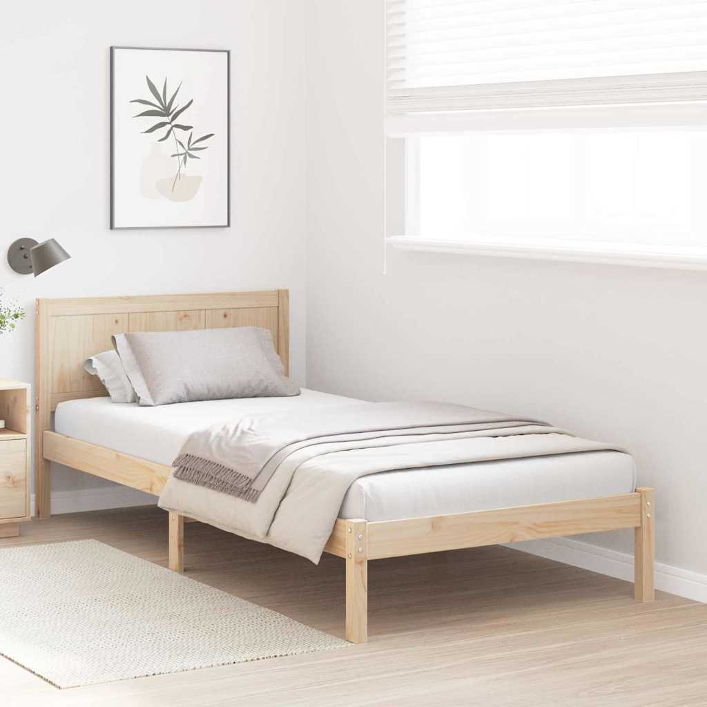 Sengestel Brun 100 x 200 cm Massivt fyrretræ