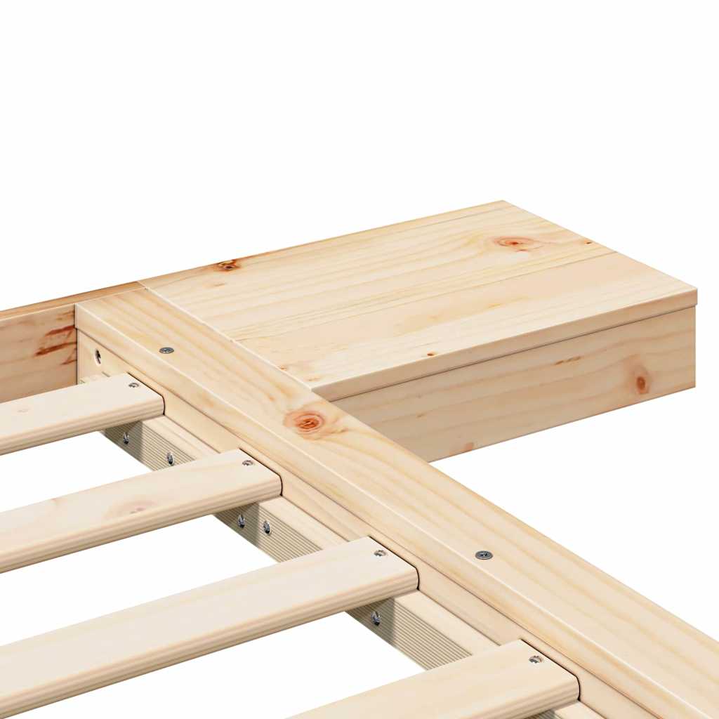 Sengestel Brun 140 x 200 cm træ