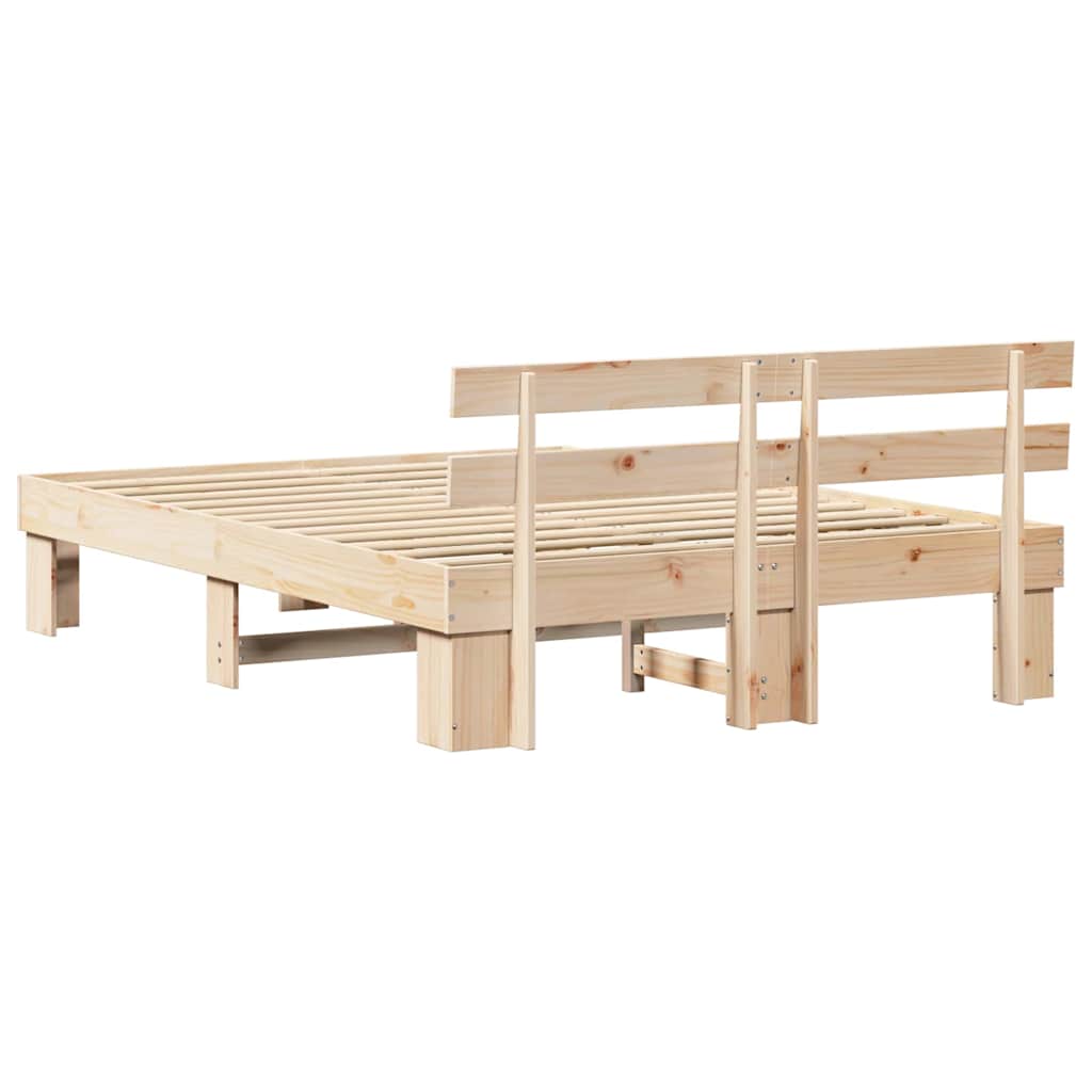 Sengestel Naturfarvet 150 x 200 cm Massiv fyrretræ