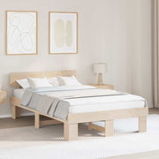 Sengestel Naturfarvet 140 x 190 cm Massiv fyrretræ