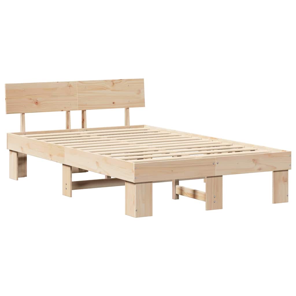 Sengestel Naturfarvet 135 x 190 cm Massiv fyrretræ