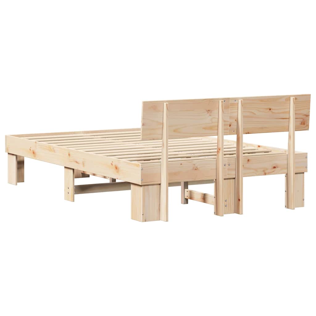 Sengestel Naturfarvet 135 x 190 cm Massiv fyrretræ