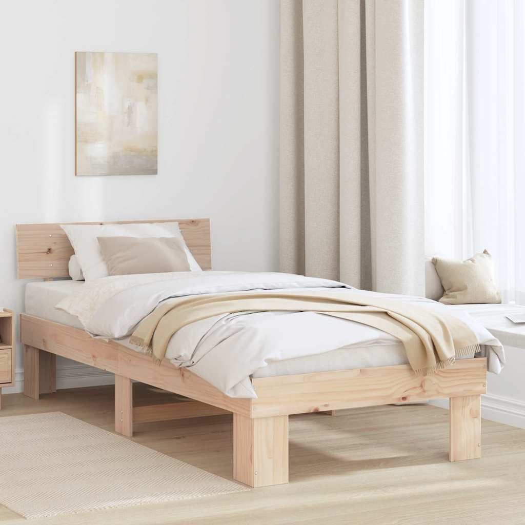 Sengestel Naturfarvet 80 x 200 cm Massiv fyrretræ
