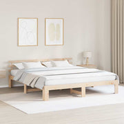 Sengestel Naturfarvet 180 x 200 cm Massiv fyrretræ