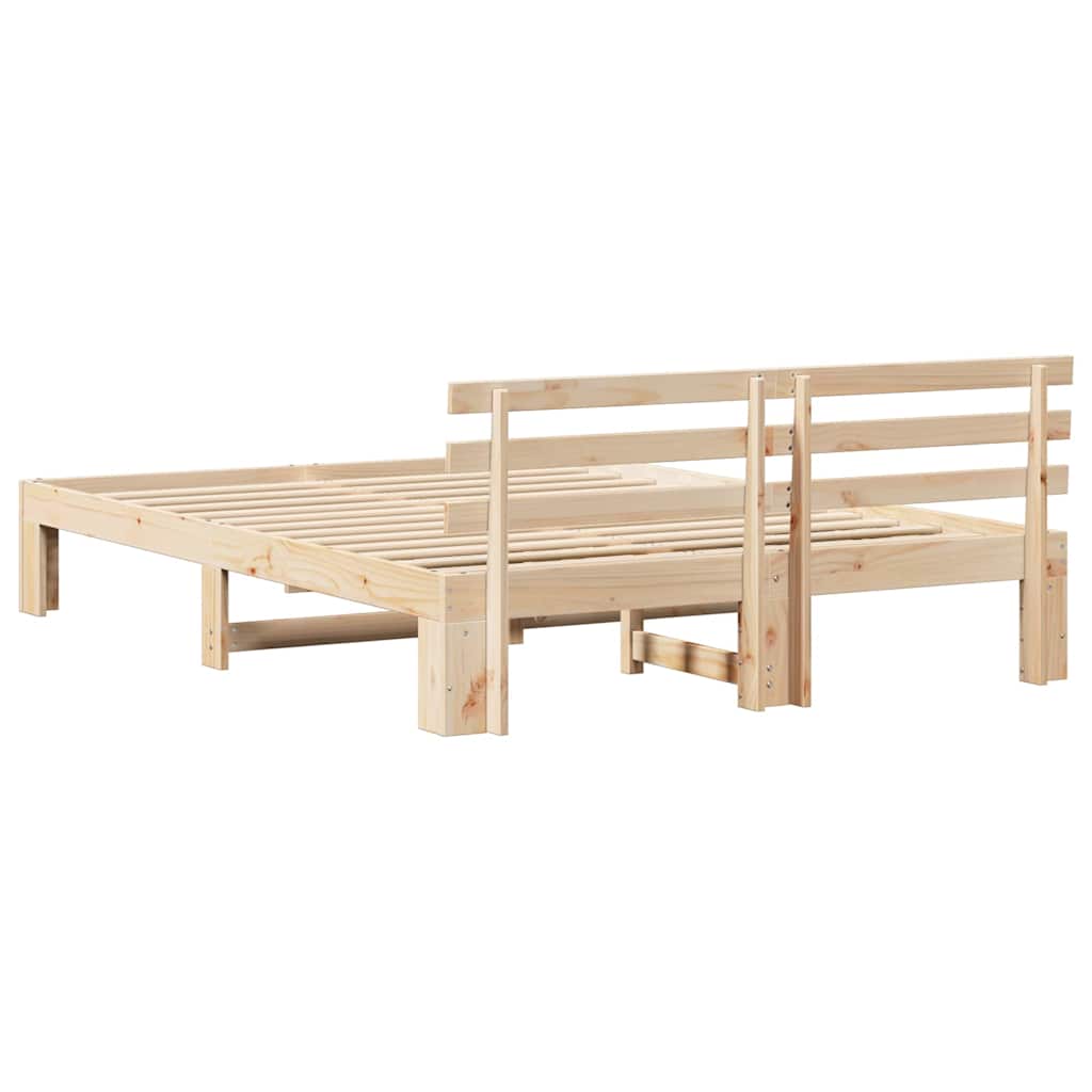 Sengestel Naturfarvet 150 x 200 cm Massiv fyrretræ