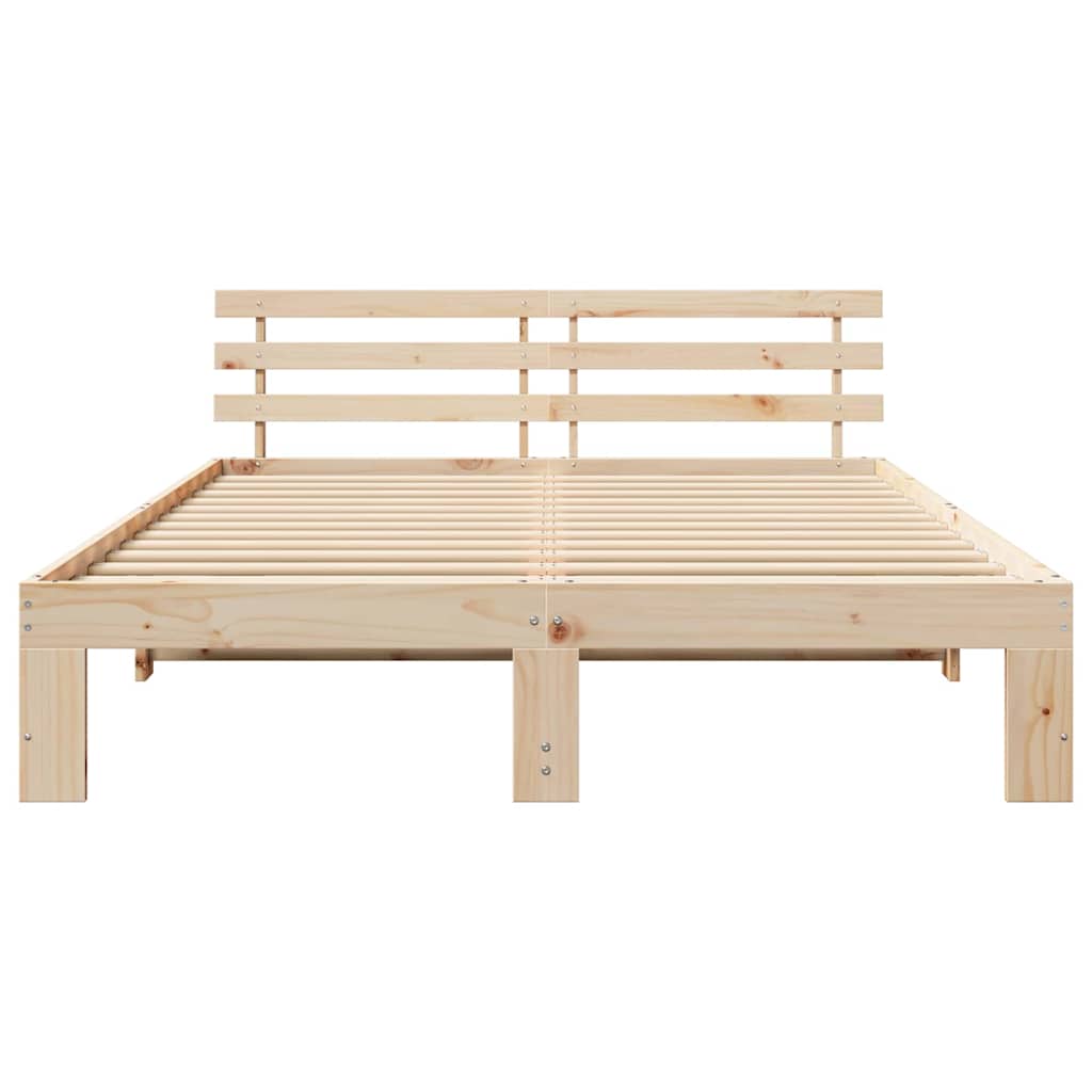 Sengestel Naturfarvet 150 x 200 cm Massiv fyrretræ