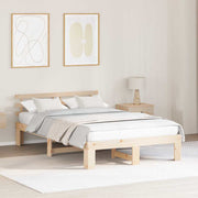 Sengestel Naturfarvet 120 x 200 cm Massiv fyrretræ
