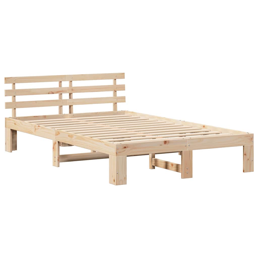 Sengestel Naturfarvet 120 x 200 cm Massiv fyrretræ