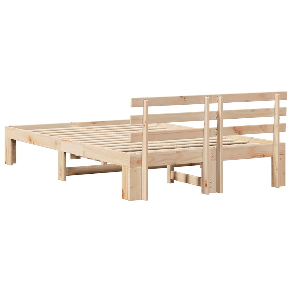 Sengestel Naturfarvet 120 x 200 cm Massiv fyrretræ