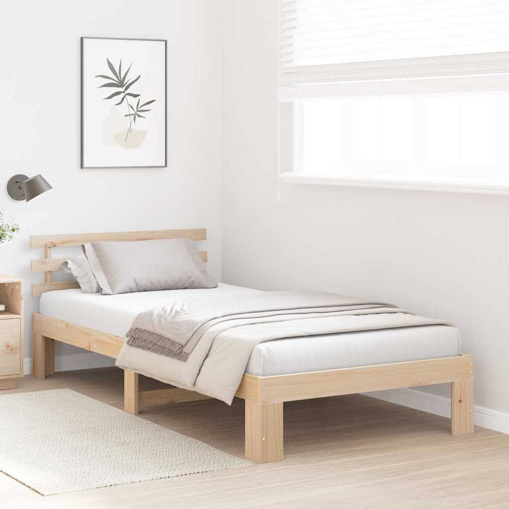 Sengestel Naturfarvet 80 x 200 cm Massiv fyrretræ