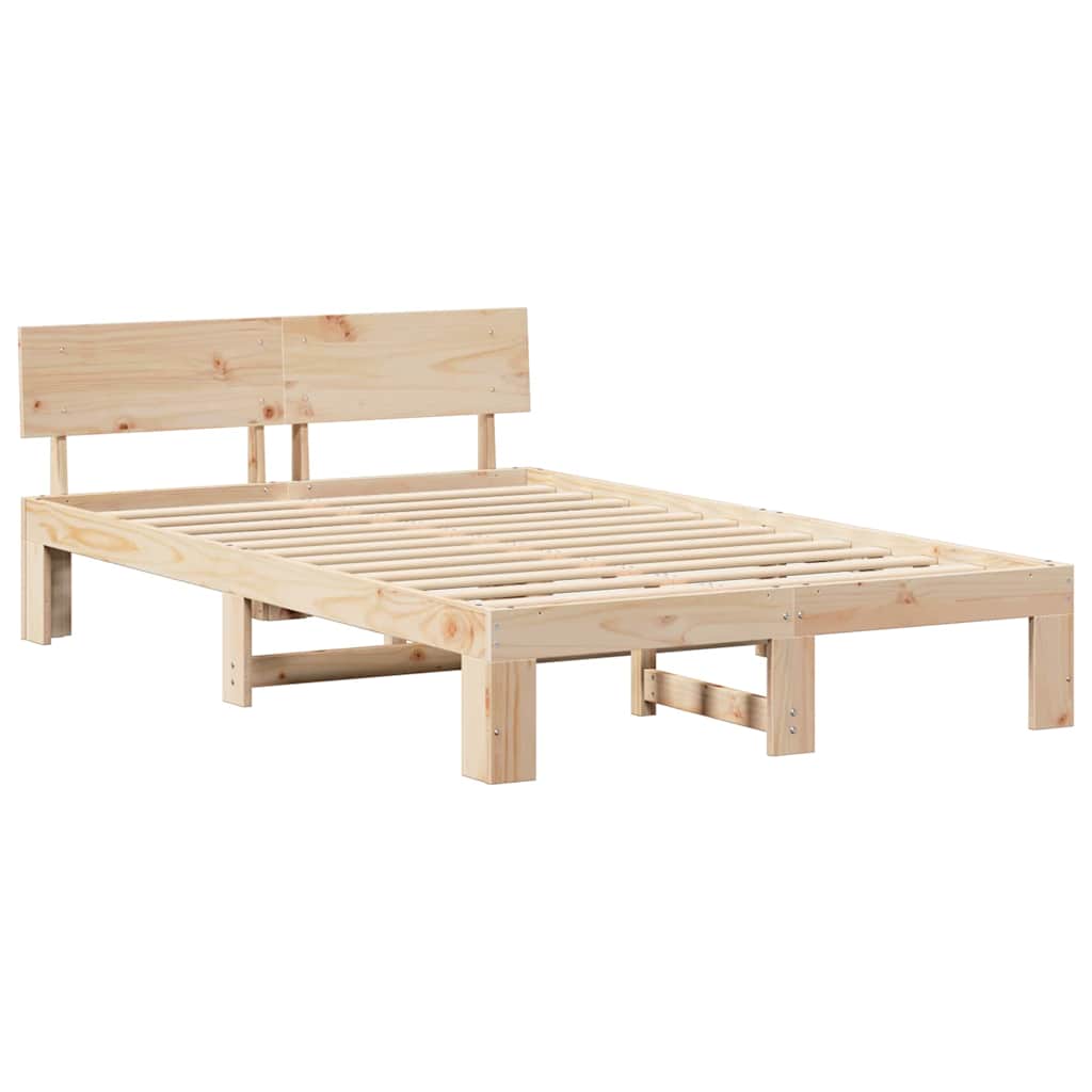 Sengestel Naturfarvet 120 x 190 cm Massiv fyrretræ
