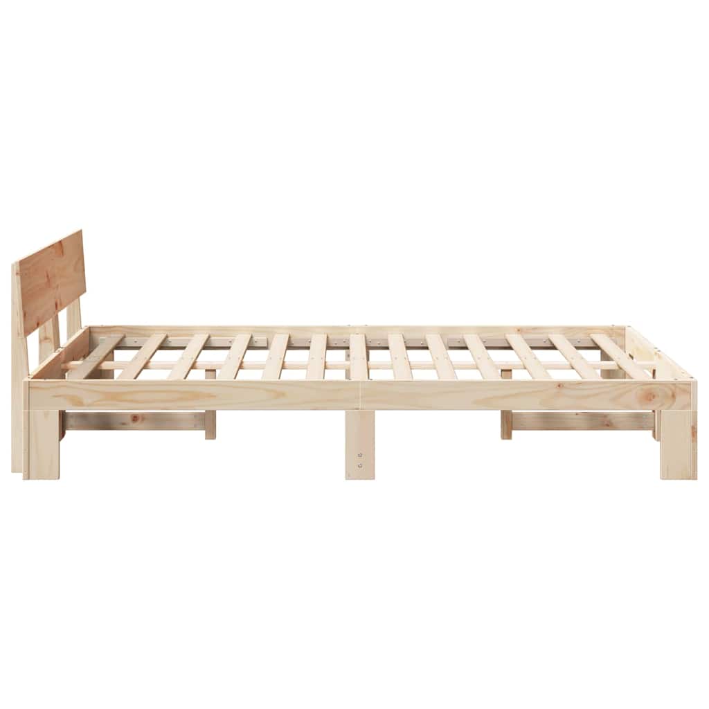 Sengestel Naturfarvet 120 x 190 cm Massiv fyrretræ