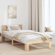 Sengestel Naturfarvet 100 x 200 cm Massiv fyrretræ