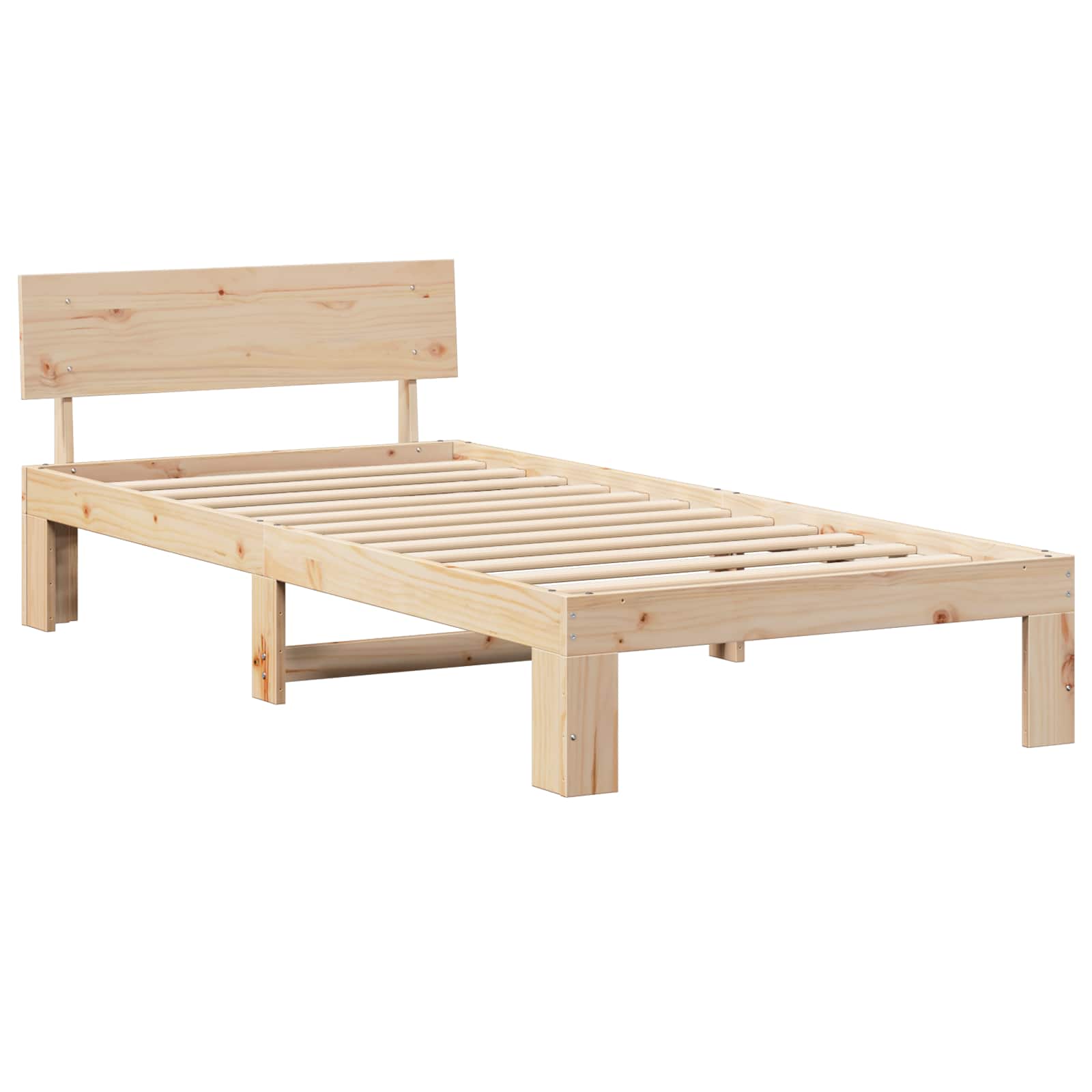 Sengestel Naturfarvet 90 x 200 cm Massiv fyrretræ