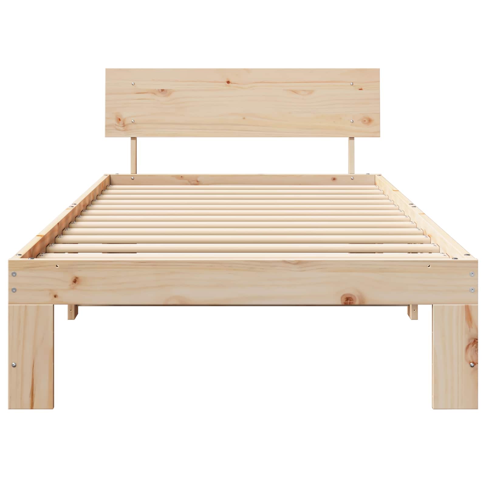Sengestel Naturfarvet 90 x 200 cm Massiv fyrretræ