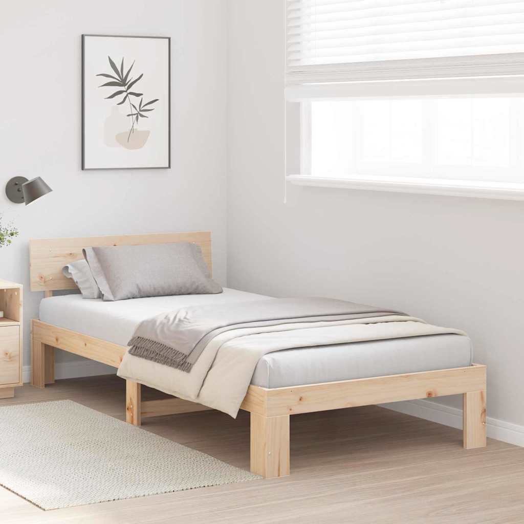 Sengestel Naturfarvet 80 x 200 cm Massiv fyrretræ