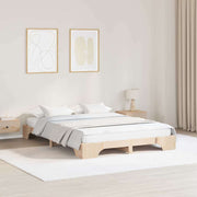 Sengestel Naturfarvet 160 x 200 cm Massiv fyrretræ