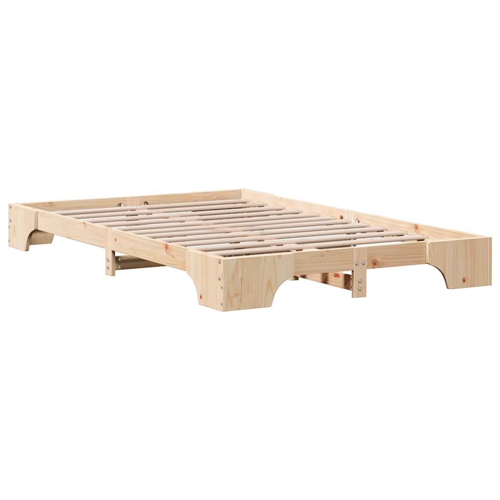 Sengestel Naturfarvet 140 x 190 cm Massiv fyrretræ