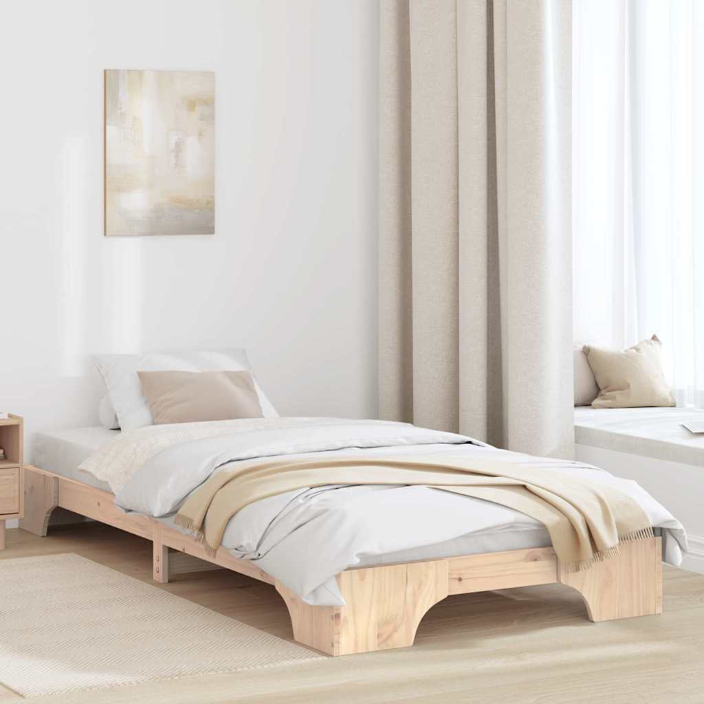 Sengestel Naturfarvet 80 x 200 cm Massiv fyrretræ