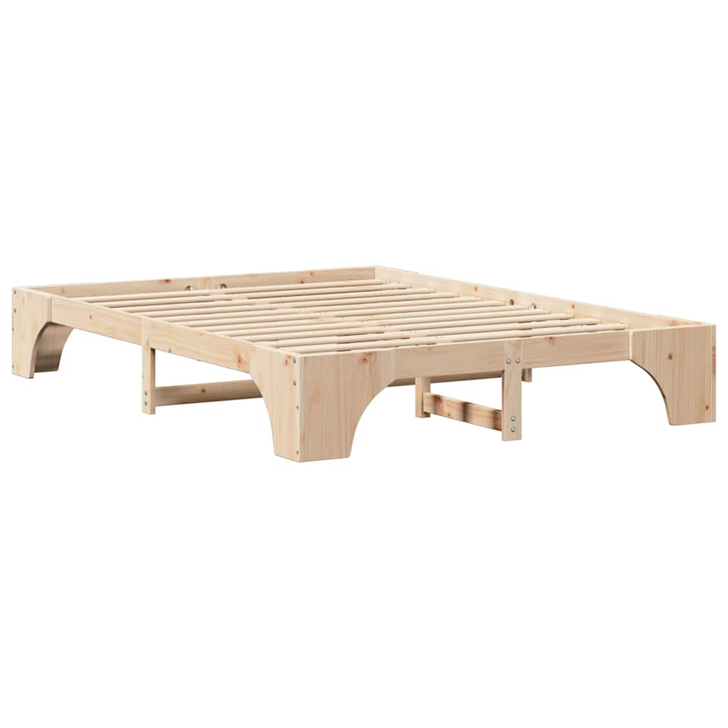 Sengestel Naturfarvet 140 x 200 cm Massiv fyrretræ