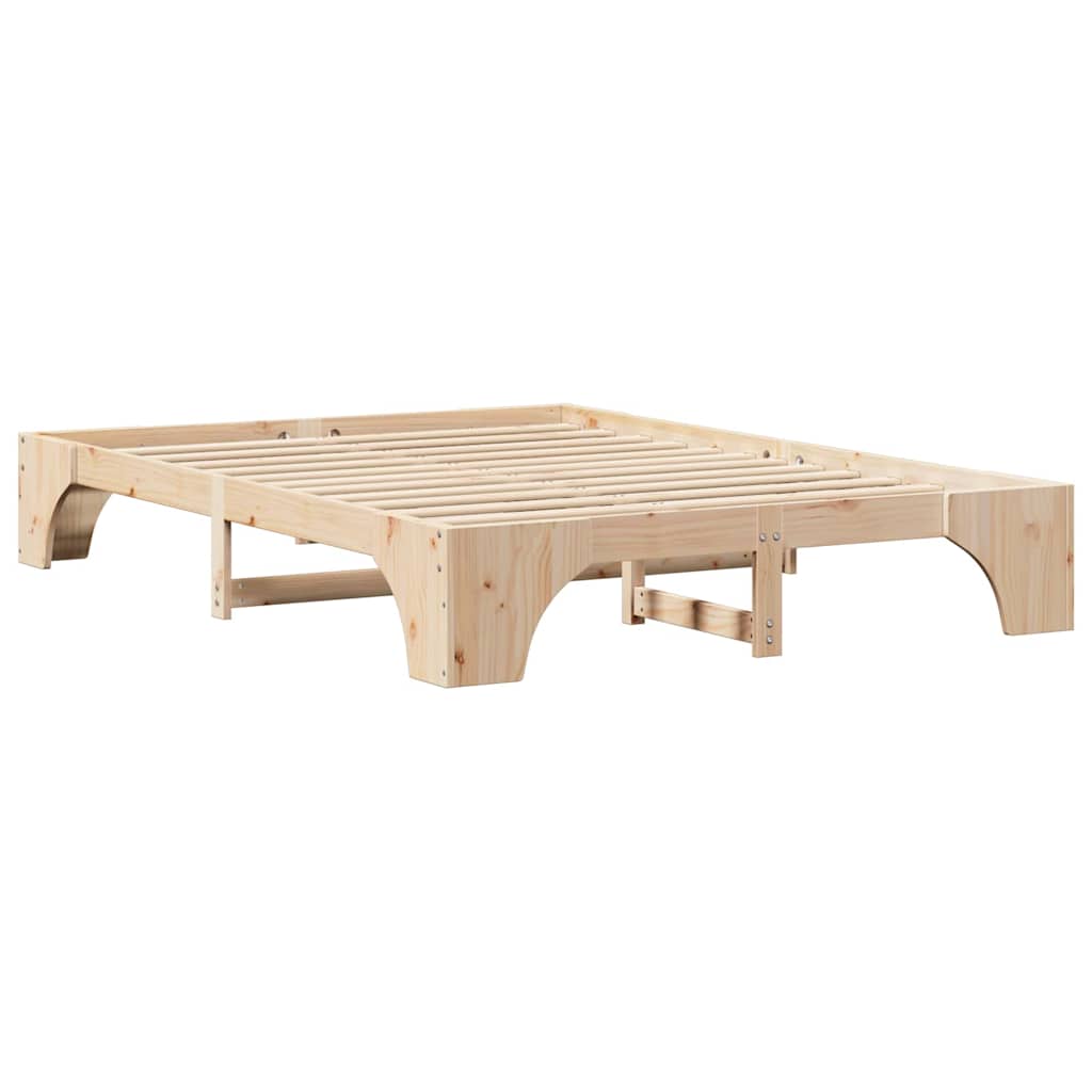 Sengestel Naturfarvet 140 x 200 cm Massiv fyrretræ