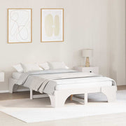 Sengestel Hvid 120 x 200 cm Massiv fyrretræ
