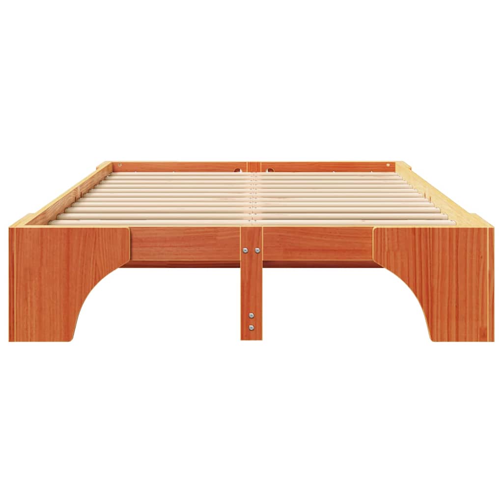 Sengestel Voks brun 120 x 190 cm Massiv fyrretræ