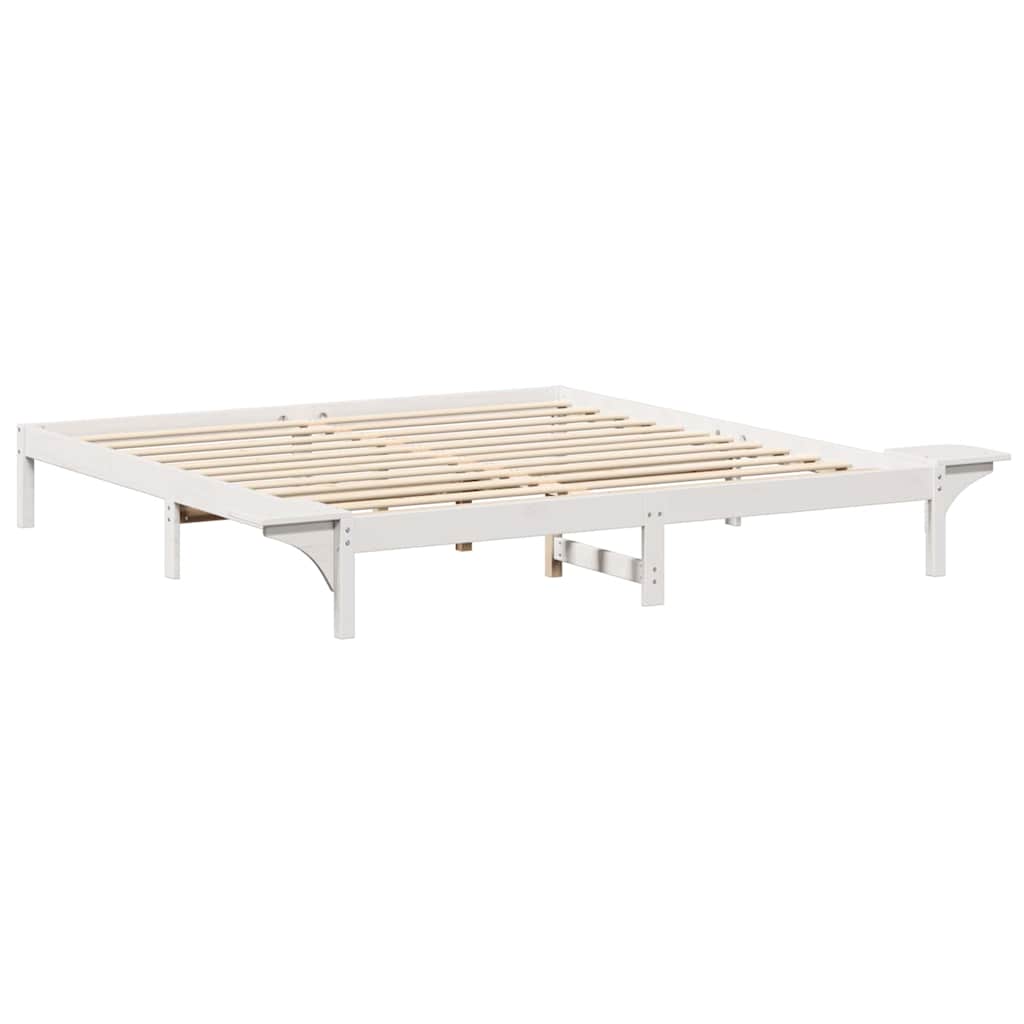 Sengestel Hvid 180 x 200 cm Massiv fyrretræ