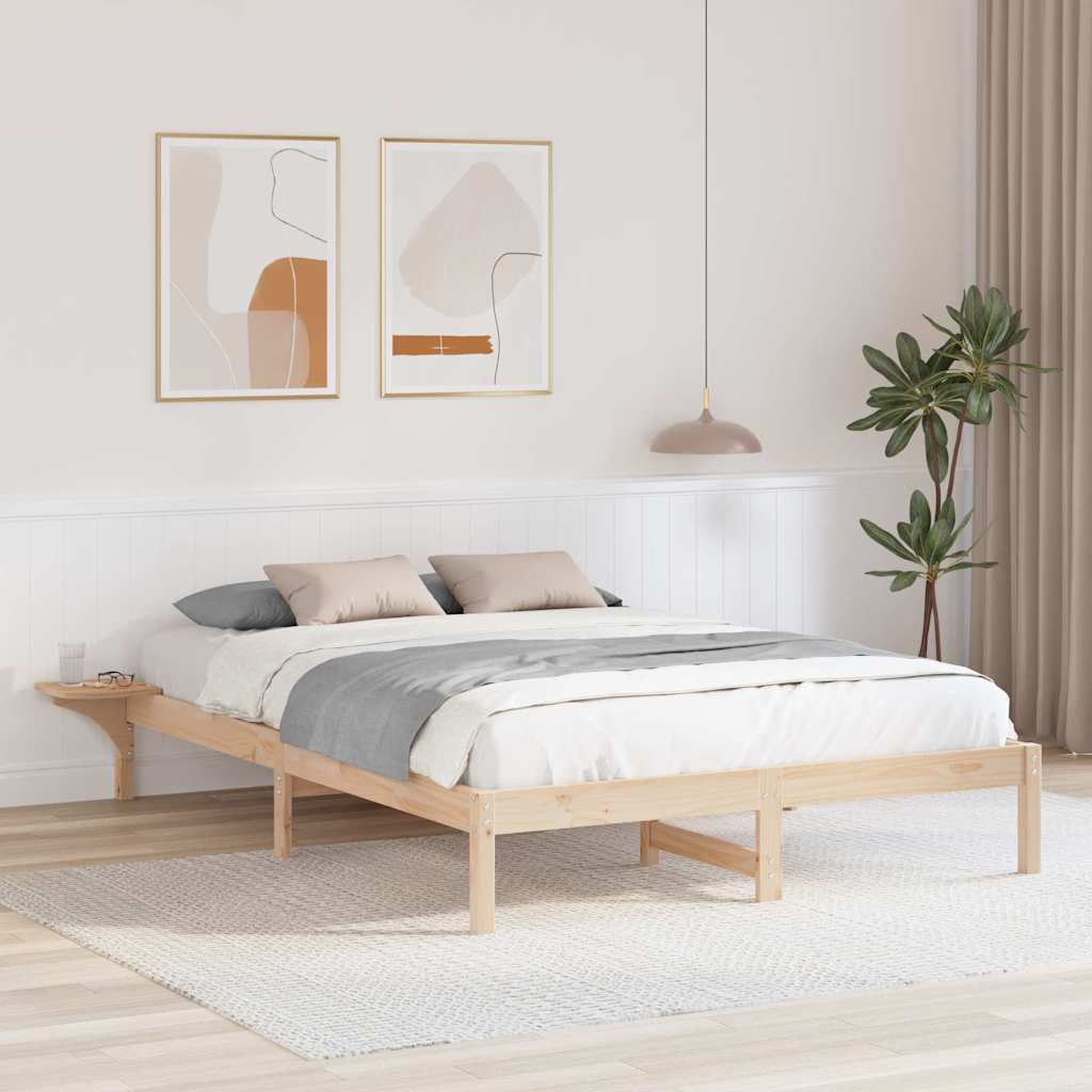 Sengestel Naturfarvet 150 x 200 cm Massiv fyrretræ
