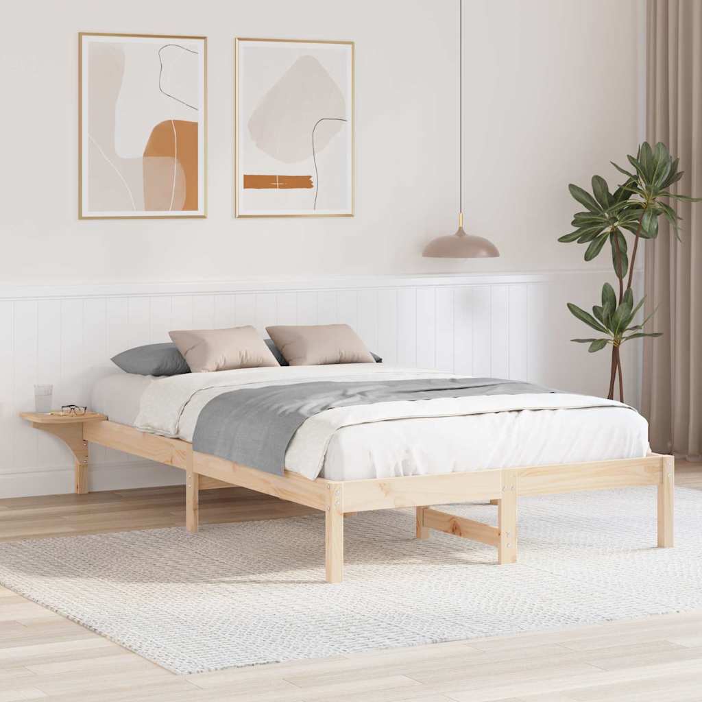 Sengestel Naturfarvet 135 x 190 cm Massiv fyrretræ