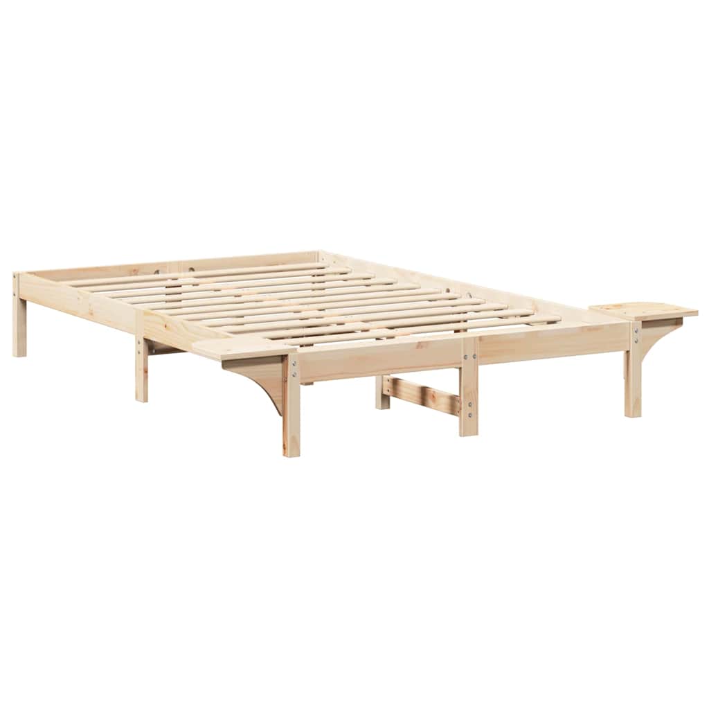 Sengestel Naturfarvet 135 x 190 cm Massiv fyrretræ