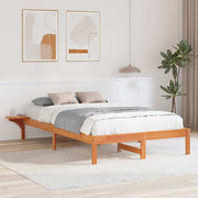 Sengestel Voks brun 120 x 190 cm Massiv fyrretræ