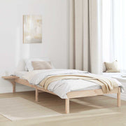 Sengestel Naturfarvet 90 x 200 cm Massiv fyrretræ