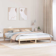 Sengestel Naturfarvet 200 x 200 cm Massiv fyrretræ