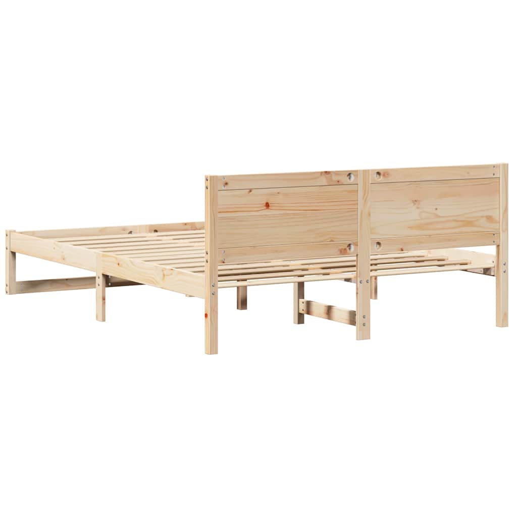 Sengestel Naturfarvet 150 x 200 cm Massiv fyrretræ