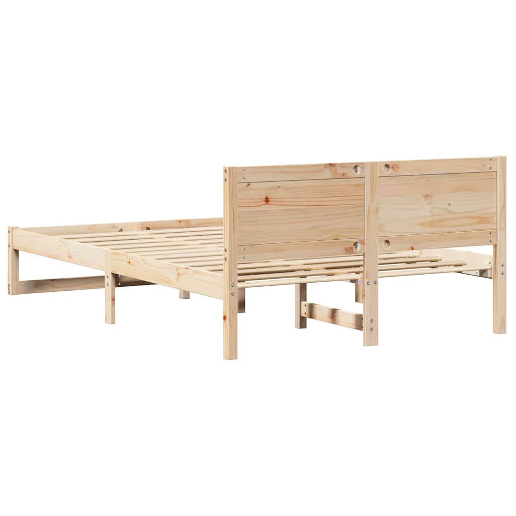 Sengestel Naturfarvet 120 x 200 cm Massiv fyrretræ